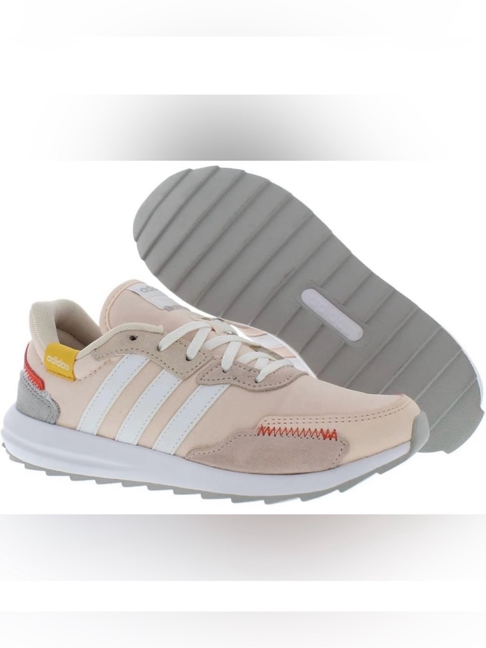 Adidas-Retrorun running sneakers from Finish Line in pink and white.Size 9